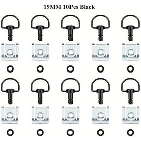 Resim Dream011 10 Adet Siyah 19mm Universal Motorcycle Hızlı Çıkışlı D-halka Kaporta Fastener Seti 
