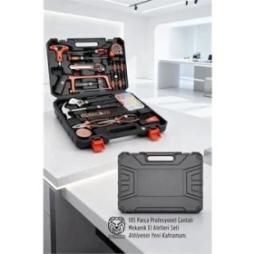Resim Flamex 105 Parça Profesyonel Çantalı El Aletleri Seti - Tam Kapsamlı Usta Kiti - 