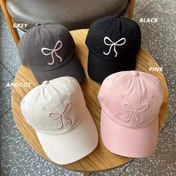 Resim 1 adet Ayarlanabilir Sevimli Yay Beyzbol Kapağı - Tatlı ve Romantik Pembe Tasarım, Hafif Polyester Malzeme, Yumuşak Üst, Çoklu Renklerde Mevcut, Günlük Giyim ve İşe Giderken Uygun. 