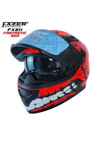Resim Forza Fx Red Fantastic Full Face Kapalı Güneş Vizörlü Gözlüklü Motorsiklet Kaskı Kırmızı 