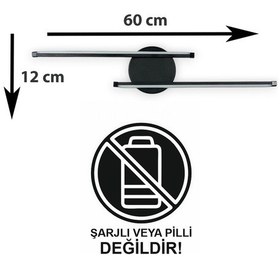 Resim Sare Aplik Siyah Renk Modern Tasarım - Hol - Banyo - Mutfak - Salon -yatak Odası Gün Işığı Led Aplik Siyah 