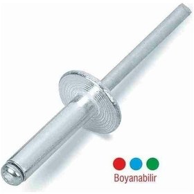 Resim Alüminyum Pop Perçin Geniş Kafa 14 Mm Şapka 4.8x10 Mm - 500 Adet 