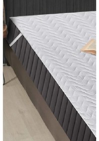 Resim Altın Karma Bebe Kapitoneli Sıvı Geçirmez 70x140 Cm Alez Köşe Lastikli Beyaz 