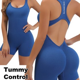 Resim Kadınlar için Yüksek Esneklikte Dikişsiz Kahverengi Tulum Bodysuit - Yumuşak, Nefes Alabilen, 4 Yönlü Esneklik Yoga, Tenis & Fitness için - Hızlı Kuruyan, Şeffaf Olmayan Kumaş, Makinede Yıkanabilir 