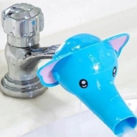 Resim Çocuklar Için Eğitici ve Güvenli Musluk Uzatıcı Genişletici Başlık Aparatı Fil Figürlü 