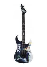 Resim Esp Ltd Lkhwz White Zombie Kirk Hammett Signature Elektro Gitar Bela Lugosi Grafikli Koleksiyonluk Model 