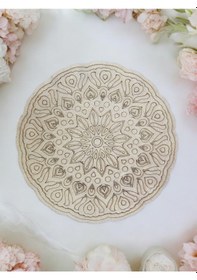 Resim Mandala , 20 Cm 2'li Ahşap Hobi Boyama Setleri Model 6 