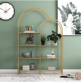 Resim Marsah Home Oval Metal Kitaplık 