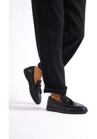 Resim Mubiano Hakiki Deri Mbd100-s Siyah Erkek Loafer & Günlük Ayakkabı Siyah 