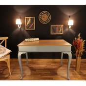 Resim Wooding-Mobilya Wooding 100 Cm Masif Gri Naturel Yemek Masası 