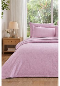 Resim Özdilek Jakar Lux Çift Kişilik Pike Takımı - Pembe Pembe 