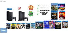 Resim İkinci El PS4 1 TB ORIJINAL ÇİFT KOL FULL GÜNCEL OYUN YÜKLÜ RECH BİLİŞİM 