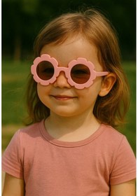 Resim Kids Güneş Gözlüğü Pembe Papatya Çerçeve Uv 400 Korumalı Ce Belgeli Güneş Gözlüğü Pembe 