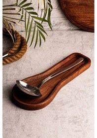 Resim Snippy Holdy - Tezgah Üstü Ahşap Kirli Kaşık Altlığı Kirli Kaşıklık Kepçe Altlığı Ahşap 