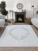 Resim Concept Koleksiyonu Bej-Gri Saçaklı 6 Metrekare Seçenekli Modern Salon Mutfak Yatak Odası Halısı - 200x290cm 