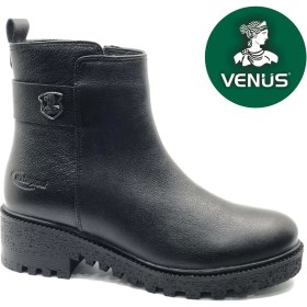 Resim Venüs Kadın Hakiki Deri Waterproof Fermuarlı Bot 1950839K - Siyah - 36 