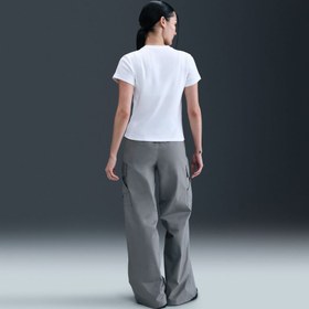 Resim Nike Ribbed Kadın Beyaz Tişört (HV4994-100) 