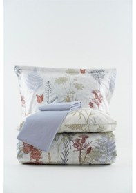 Resim Soley Lina %100 Pamuk Çift Kişilik Nevresim Takımı Yeşil 