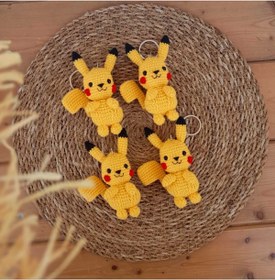 Resim Tasarım Amigurumi pikachu anahtarlık (1adet) 