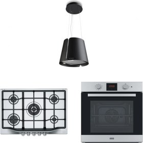 Resim Franke Beat Bk Matt F45 Ada Davlumbaz Fhtl 755 4g Tc Xs C Ocak Fsl 86 H Xs Fırın Siyah-Inox Ankastre Set 