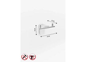 Resim Alper Banyo F1 Model İkili Bornoz Askılık 