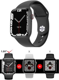 Resim MEZER Watch 7 Dt Noj 7 Siyah Akıllı Saat Iphone Ve Android Tüm Telefonlara Uyumlu Smart Watch 