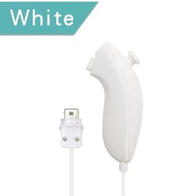 Resim 5 Renkler Nintendo Wii Oyun Denetleyicisi İçin Nunchuck Joystick El Kavisli White 