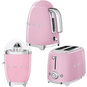 Resim Pembe Kettle 1x2 Ekmek Kızartma Makinesi ve Narenciye Sıkacağı Seti Smeg