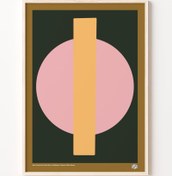 Resim Pembe Daire ve Dikdörtgen, Poster 