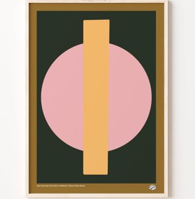 Resim Pembe Daire ve Dikdörtgen, Poster 