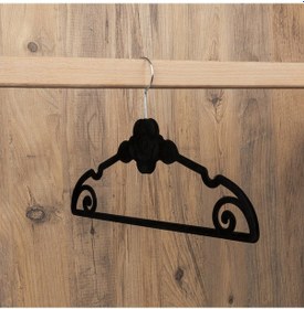 Resim Naturalove Kadife Elbise Askısı 6'lı Siyah 