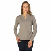 Resim Bulalgiy Kadın Vizon Puantiyeli Bluz - Bga694800 