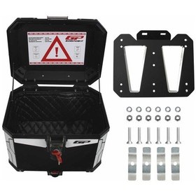 Resim Gp Kompozit Universal 37 Lt Alüminyum Motosiklet Çantası Siyah Çok Renkli 