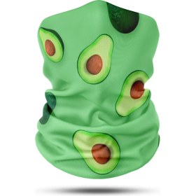 Resim Dair Aksesuar Avokado Desenli Motosiklet Boyunluk Bandana 