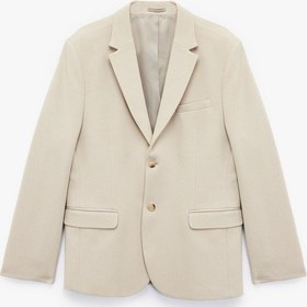 Resim Koton Uzun Kollu Kapaklı Cep Detaylı Düğmeli Slim Fit Mono Yaka Blazer Ceket Bej 6wam50021hw Ekru 