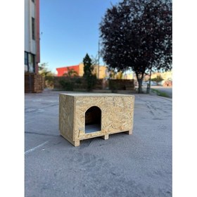 Resim Patiways Ahşap Kedi Evi Çok Büyük 60X30X30CM Strafor Zeminli Iç ve Dış Mekan Kedi Kulübesi 