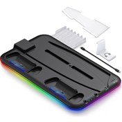 Resim Cbtx Vr2 Denetleyicisi Şarj Rıhtım, Oyun Disk Depolama Ve Kulaklık Tutucu İle Ps5 Soğutma Standı İçin Siyah 