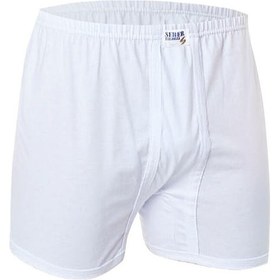 Resim 12 Adet Erkek Boxer Paçalı Boxer Seher Yıldızı Beyaz 