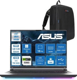 Resim ASUS Rog Strix G18 I9 14900HX 48GB 1tb Ssd+1tb 8GB/RTX5060 115W 18" 2.5k W11PRO ZS9035P20+ZettaÇNT 