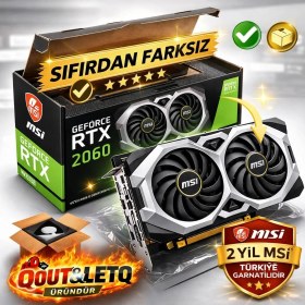 Resim MSI Msı Geforce Rtx 2060 Ventus Gp Gddr6 6gb 192BIT HDMI 3x Displayport Oyuncu (Gaming) Ekran Kartı 