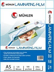 Resim Mühlen A5-125 A5 Boyutlu 125 Mikron 100 Adet Laminasyon PVC Filmi 