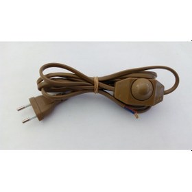 Resim 2 Metre Gold Renk Dimer Anahtarlı Fişli Abajur Lambader Kablosu 