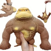 Resim Taba Squishy, 1 adet gerçekçi orangutan, elastik jel dolgulu yumuşak oyuncağı, lateks orangutan yumuşak oyuncak, sevimli ve sarılabilir duyusal oyuncak 