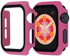 Resim Fogy Watch Nike 38mm 360 ile Uyumlu Kasa Ve Ekran Koruyucu Kılıf, Koyu Pembe 