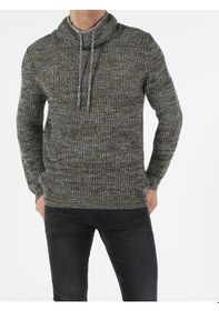 Resim Colin's Slim Fit Sal Yaka Erkek Haki Kazak CL1050048_Q1.V1_KML 