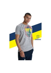 Resim Fenerbahçe Orijinal Lisanslı 6 Renk Logo Gri Tribün T-shirt + Kalem Set Hediyelik Ahşap Kutulu Gri 