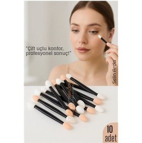 Resim Zenvac 10 Lu Göz Makyaj Aplikatörü Seti Çift Uçlu, Sünger Başlıklı, Far Uygulama İçin İdeal 722335 Zen 