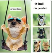 Resim Userfriendly11 Rastgele 2 Adet Sallanan Köpek Yavrusu Ayna Araba Iç Dekorasyon Asılı Süs 