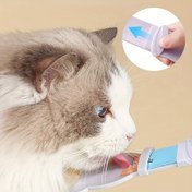 Resim Kaydırarak Sıkma Tasarımı ile Kedi Muamelesi Kaşığı, Dayanıklı Anti-İsi Plastik Kedi Besleme Çubuğu, Yapışkan & Sıvı Atıştırmalıklar için Asılabilir Evcil Hayvan Besleme Aracı, Kediler için - 1 Adet Paket 
