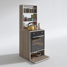 Resim Kenzlife ankastre fırın dolabı bengisu crd 165*60*56 mutfak kapaklı 